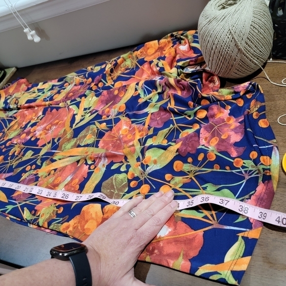 Touch Express Tropical Floral Flower Dress Stretch Knit Travel Vacation Size L - Picture 9 of 15